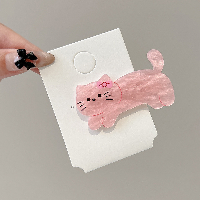 Caricatura encantadora fiesta cachorro gato clip de cabello de mujer lateral clip de banges clip de boca de pato clip de cabello para niños