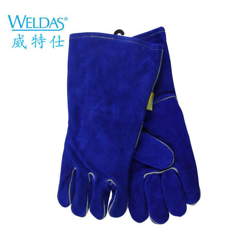 威特仕斜拇指款电焊手套 10-0160牛皮焊接氩弧焊防火耐磨隔热手袜