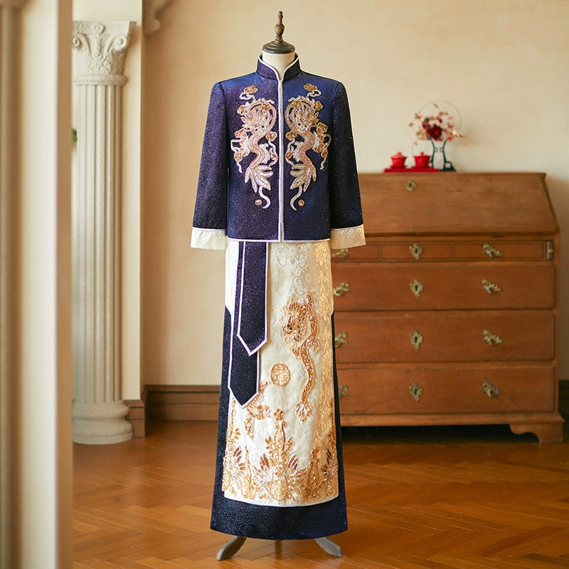 Xiuhe костюм для мужчин 2025 весна новый китайский стиль свадебное платье