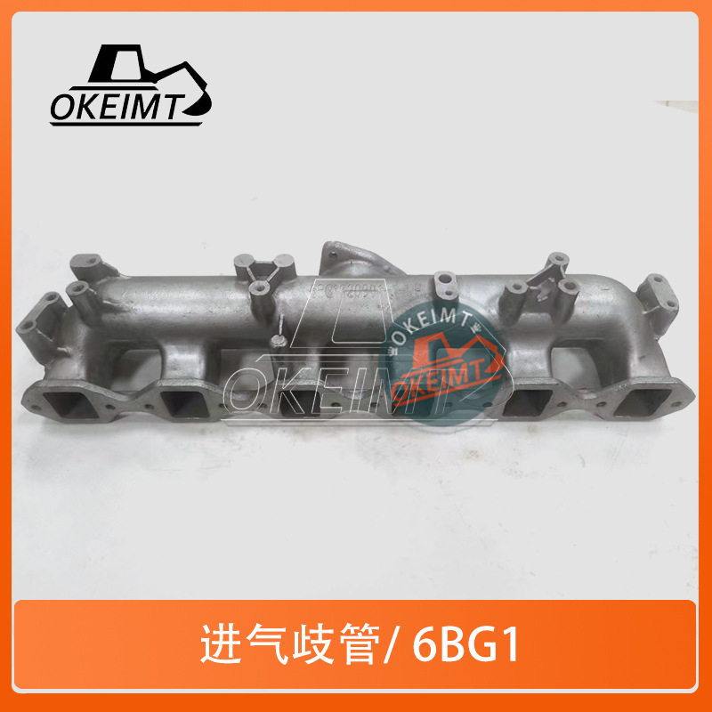 6BG1 colector de admisión excavadora repuestos del motor piezas del motor colector de admisión para 6BG1