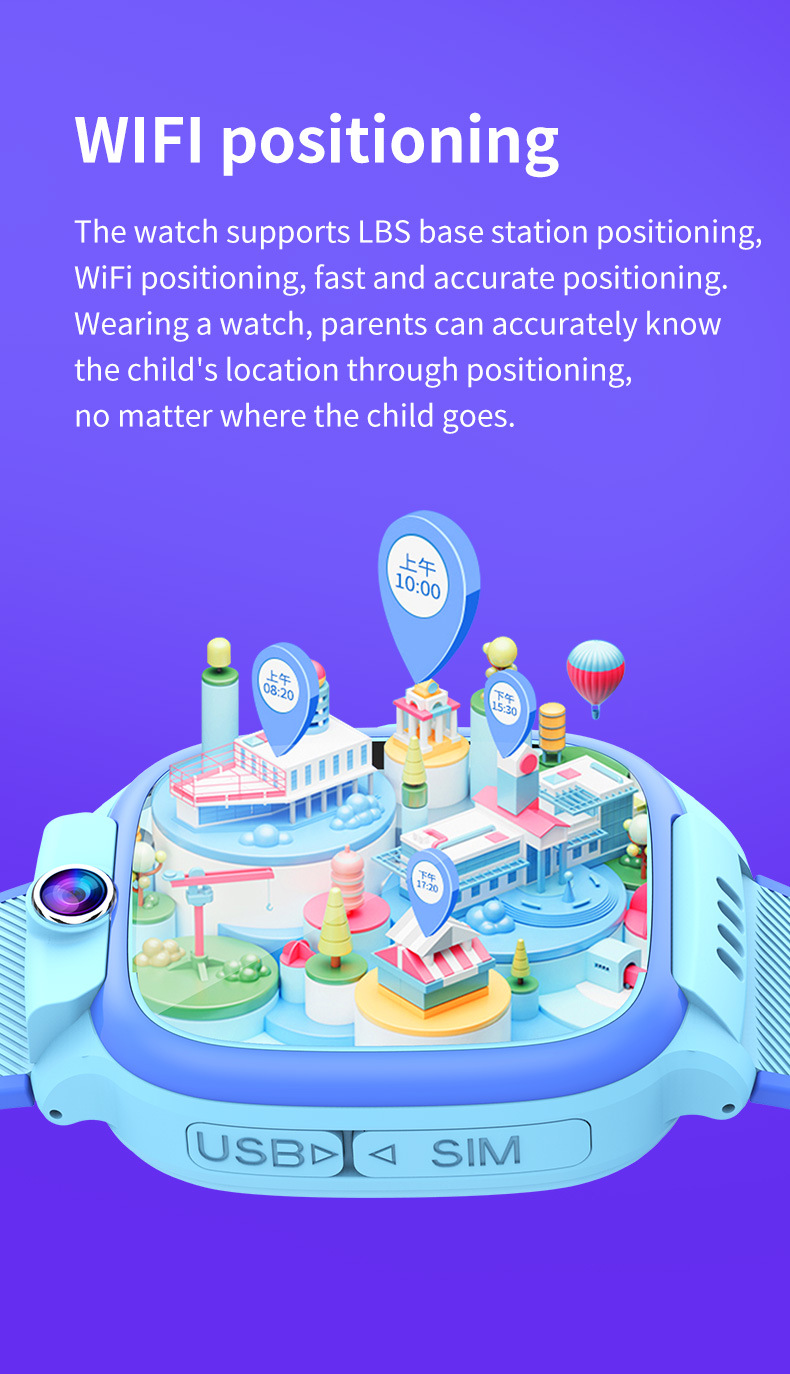 Cross-border Y36 Smart children's Smartwatch, 4G video call, WiFi positioning, waterproof, 680MAH, multiple languages undefined