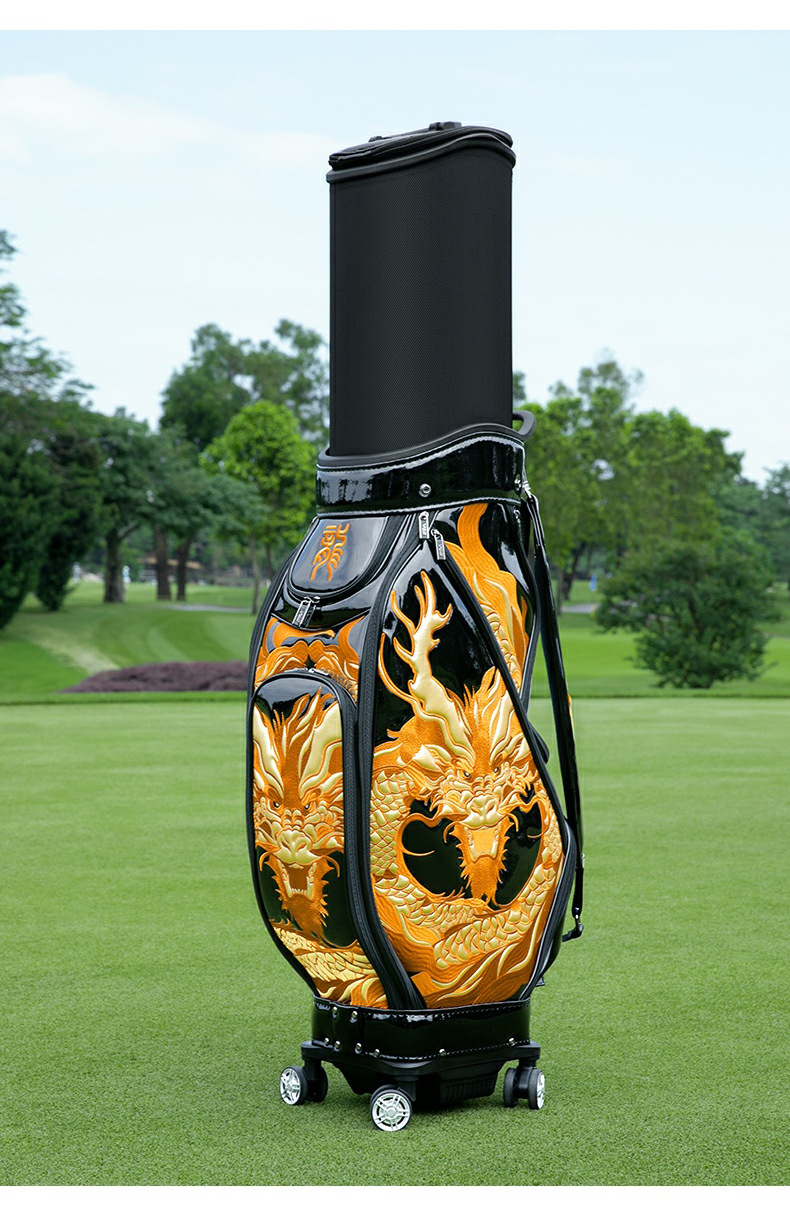Túi golf PGM vỏ cứng kính thiên văn bốn bánh thêu hình ngựa phi — QB159-Túi kính thiên văn bốn bánh màu đen [Ma to thành công], QB159-Túi bóng dạng ống lồng bốn bánh màu đen [Golden Dragon Takes Flight] chi tiết 11