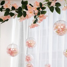 玫瑰樱花吊球装饰仿真花藤橱窗场景布置天花板珠宝店岛台空中挂件