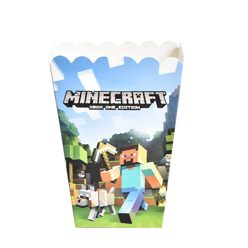 Artículos para fiesta de cumpleaños de Minecraft, platos de papel de guerra de píxeles, vasos de papel, pancarta, artículos de decoración, decoración estilo píxel