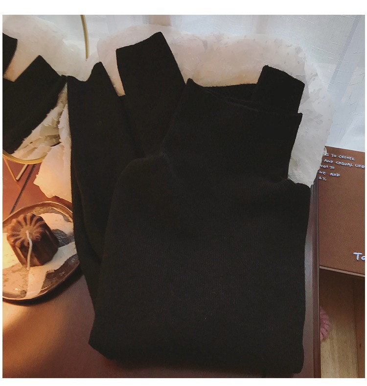 ChicShe ChicShe KANING Unifarbener, hochgeschlossener Strickpullover für Damen – Herbst/Winter 2025 – Neu, vielseitig, weich und warm_voghion.com