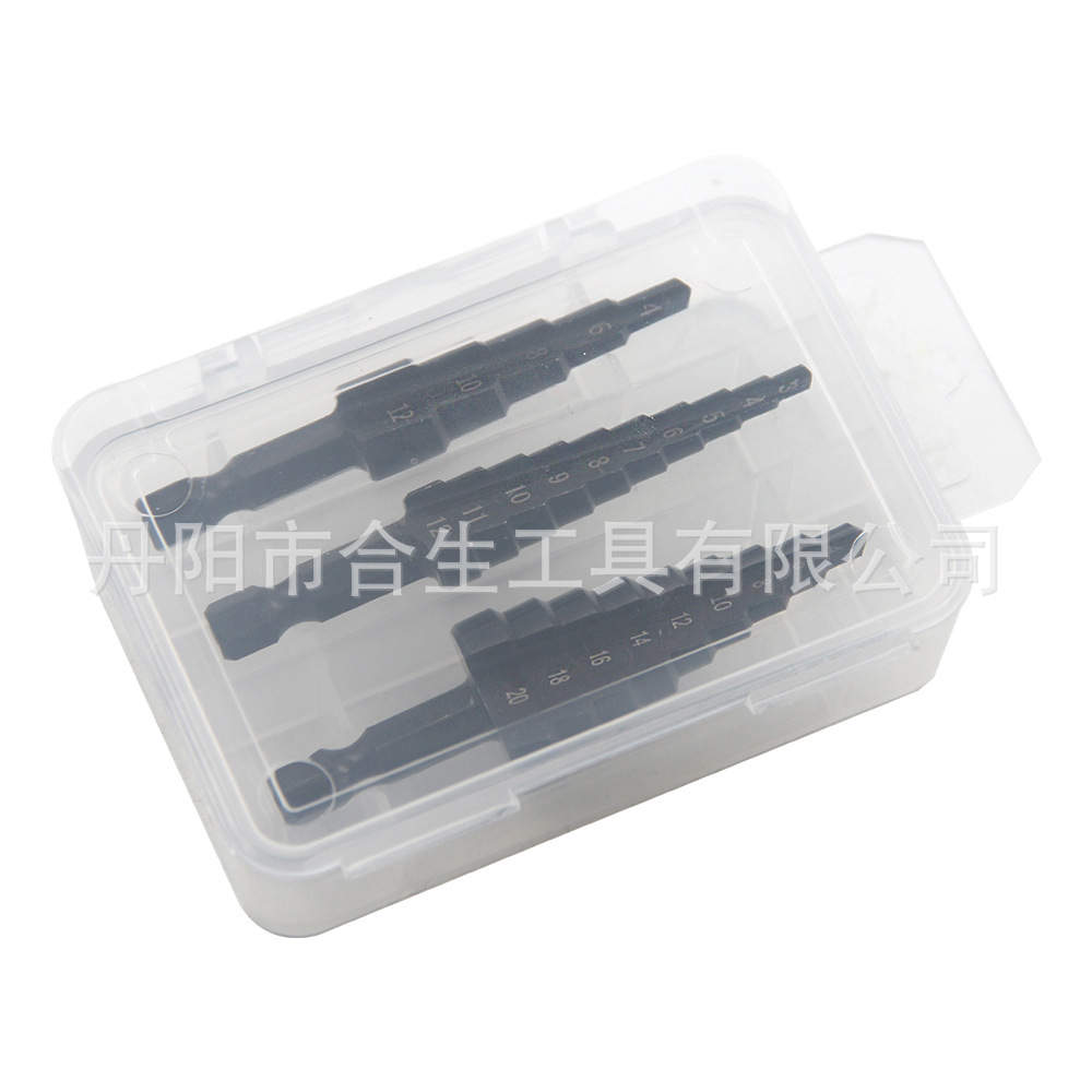 Mango hexagonal ranura recta negro paso broca 3-12/4-12/4-20/4-32mm BANCO DE escariado taladro de la pagoda