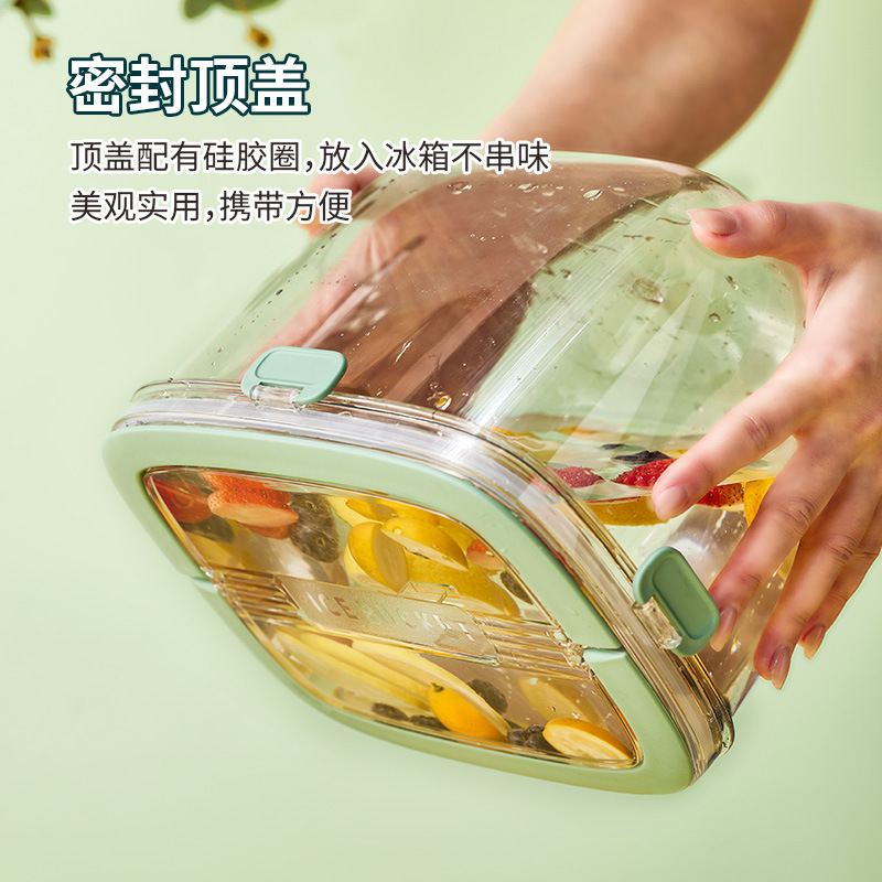 Household sealed ice bucket with ice clip portable transparent picnic Coke beer cold water bucket outdoor cold ice bucket