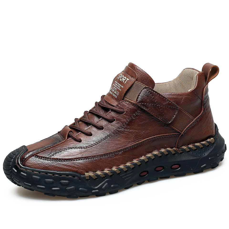 Giày bốt nam cổ trung Martin phối màu, đế cao su chống trượt, phong cách casual — 2683 màu nâu sẫm, 2683 màu đen