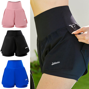 High waist swimming trunks women's sports swimsuit boxer fake two-piece anti-exposure quick-drying surfing hot spring beach casual swimming trunks