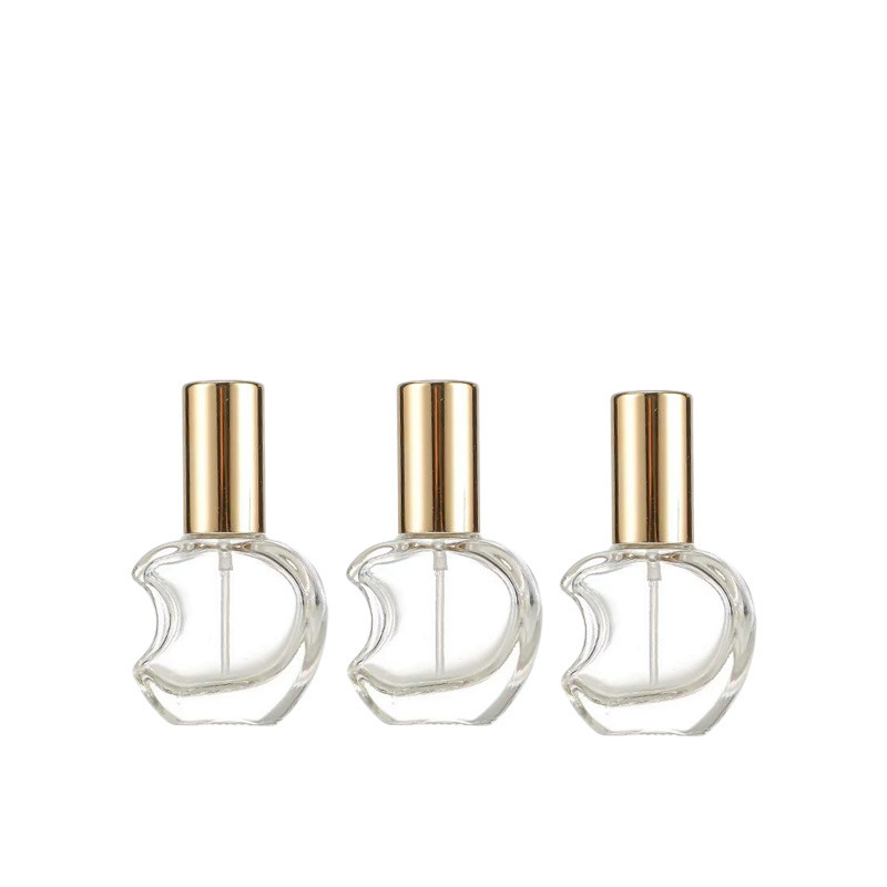 スポット 10ML スプレータイプ香水詰め替えボトル透明なリンゴ型ガラスボトルポータブルサンプルエッセンシャルオイルエッセンスボトル|undefined