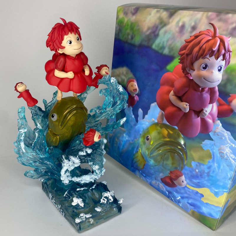 Spirited Away Ponyo Figure - Little Goldfish on the Cliff - Cute Doll Model Toy - Anime Desktop Decoration Model Gift Spirited Away Ponyo Figure - Little Goldfish on the Cliff - Cute Doll Model Toy - Anime Desktop Decoration Model Gift