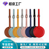定做登机牌pu皮革带子五金扣含印刷纸卡独立包装圆形行李牌定制