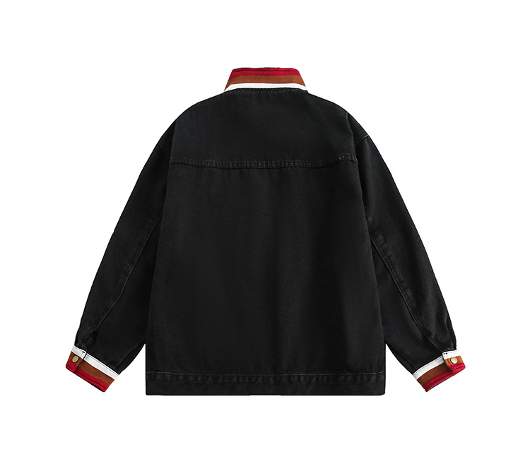 Denim Jacket Men Retro High Street Motorcycle Style Jacket Top_voghion.com