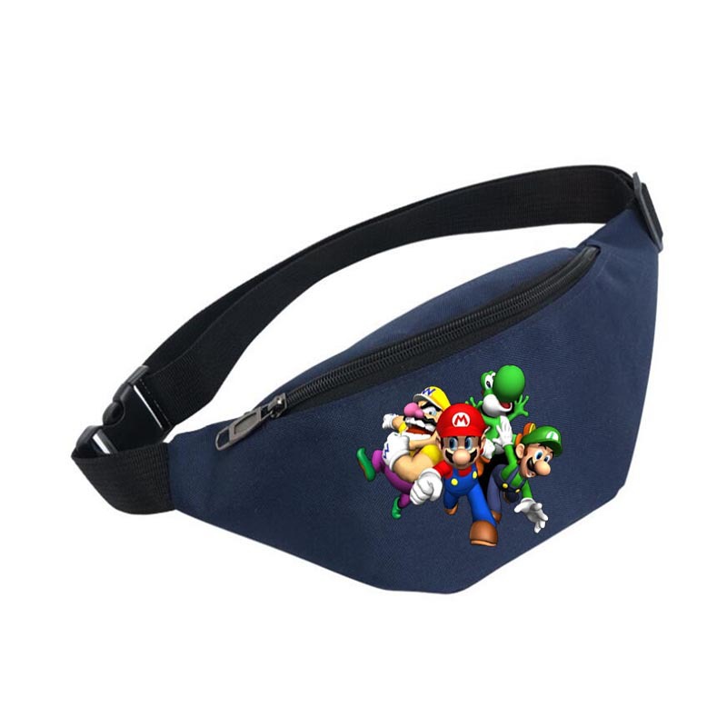 Juego Mario Super Mary bolso de la cintura de los hombres y las mujeres deportes Satchel bolso del teléfono móvil multifuncional bolso de la cintura de dibujos animados monedero