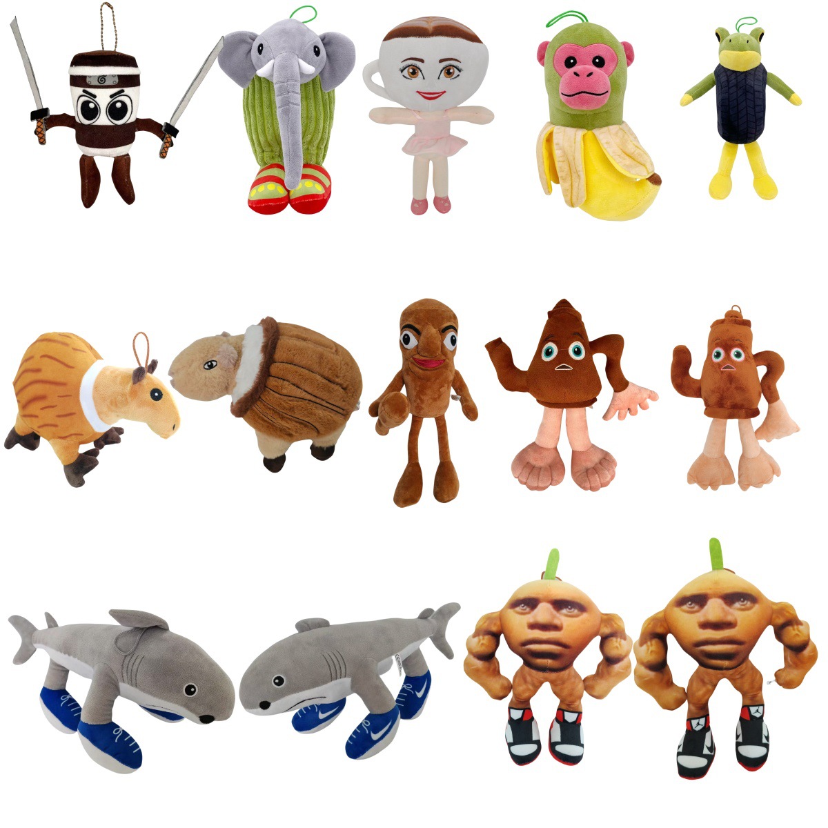 Cross-Border New Product Tungtungsahur Shark Ai American Shanhaijing Spoof Plush Toy Doll in Stock