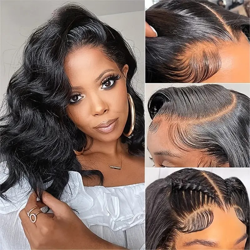 Synthetic Lace Wig Long Wavy Hair Extensions Versatile Styling_voghion.com