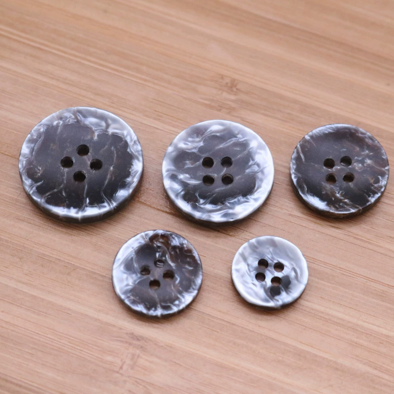 Four-eye button thin edge resin button coat windbreaker button wholesale high-end suit button resin button hand-stitched button