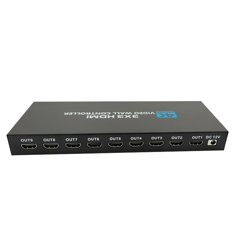4k HD video HDMI splicer 3 * 3 divisor de pantalla de pared de televisión publicidad controlador de pantalla LCD 6 / 9