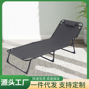 Folding Recliner Home Office Lunch Break Portable Folding Bed Reinforced Accompanying Small Bed Multifunctional Army Bed Wholesale