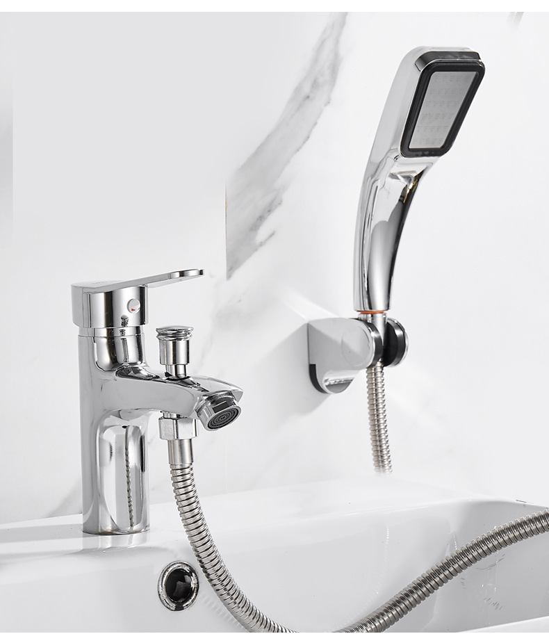 Copper pull-out faucet, washbasin, under-sink, bathroom cabinet, washbasin, sink, cold and hot basin, washbasin, faucet, household Application Scenario