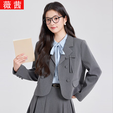 2025正式场合正装女套装大学生教资面试轻职场穿搭小个子通勤西服