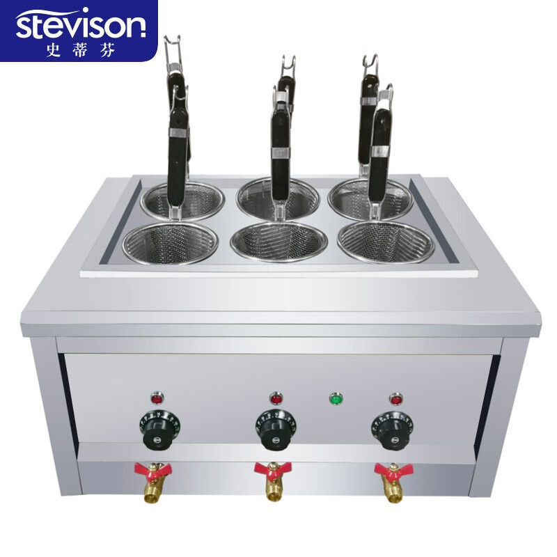 史蒂芬（stevison）六孔台式电热煮面炉商用燃气煮粉机煮面锅麻辣