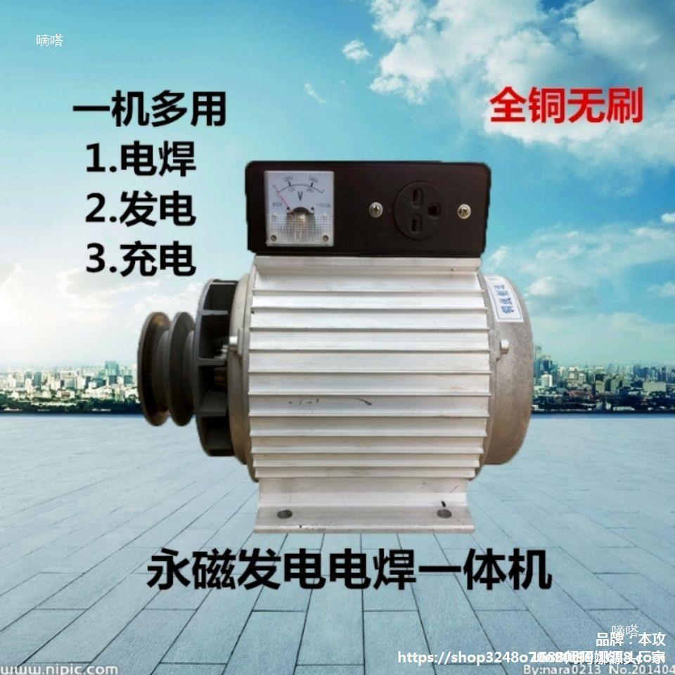 厂家直销小型永磁电焊发电两用一体机微型直流发电机220v一垒德株