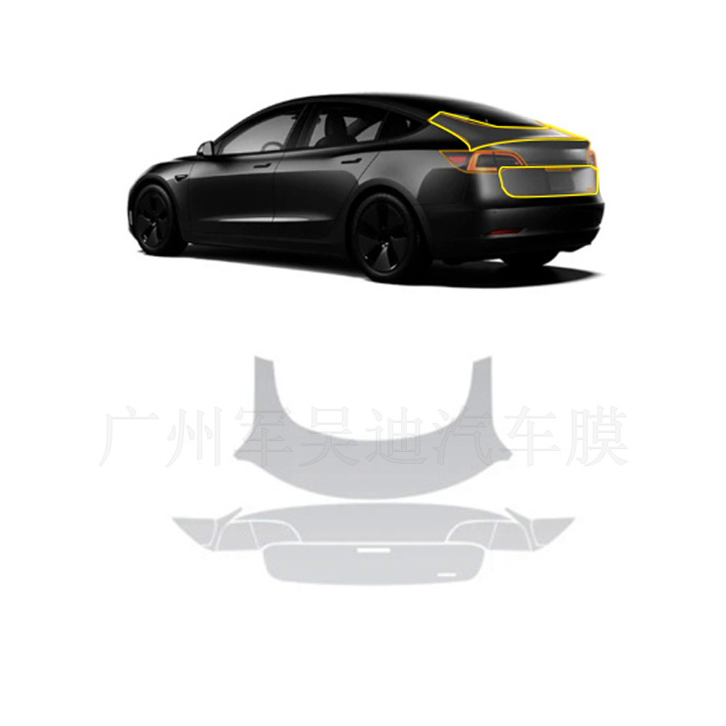 Cross-border special for Tesla 3(2021-2023) car pre-cut TPU paint protective film PPF