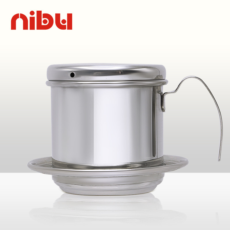 Nibu Vietnam Drip Pot 304 Stainless Steel Household Brewing Coffee Pot Coffee Appliances Vietnam Pot Gold Plated