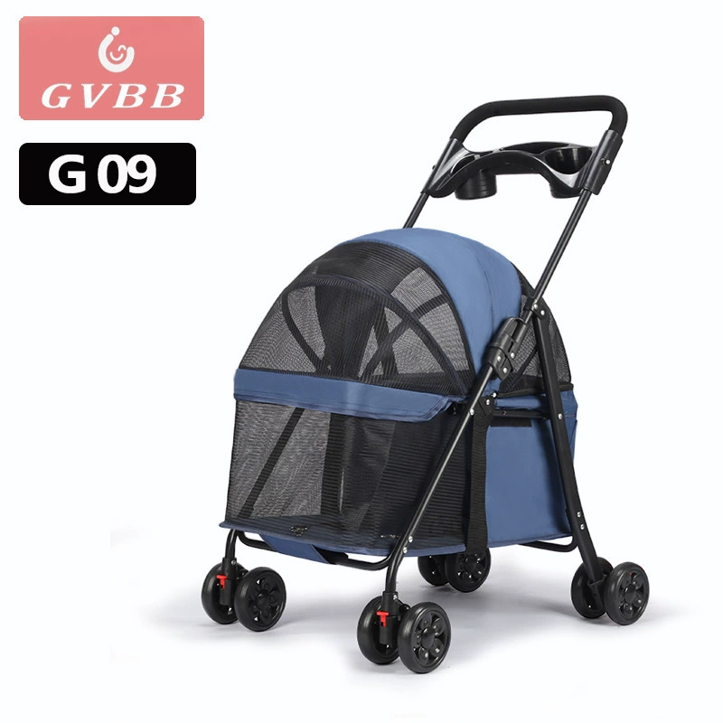 Домашняя тележка для кошек и собак Маленькая тележка для собак Маленькая собачья тележка для кошек Тедди выходит на легкий складной