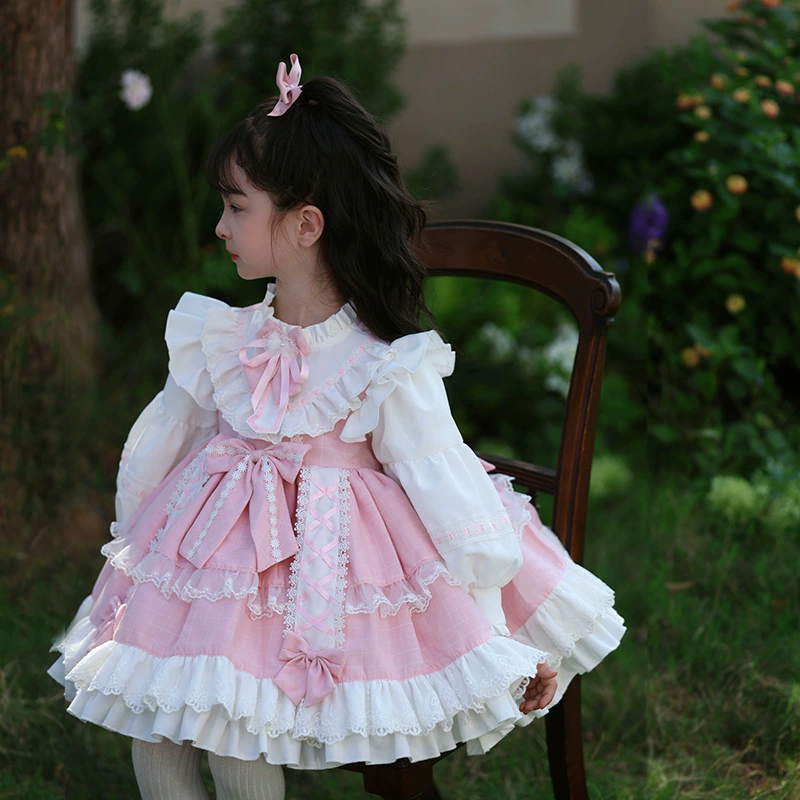 Весенняя милая маленькаяprincess костюм, тренд сезона, детская одежда, стильLolita, юбка-талия