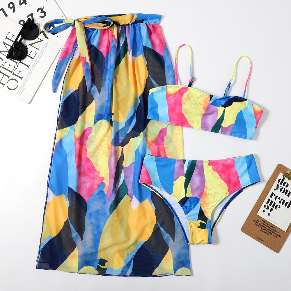210g Weight Spandex, Polyester Fabric Type Swimming Occasion Printing Pattern Women'S Gender Pink, Purple, Red, Green, Blue, Yellow Color Women's Printing Cover Ups 无