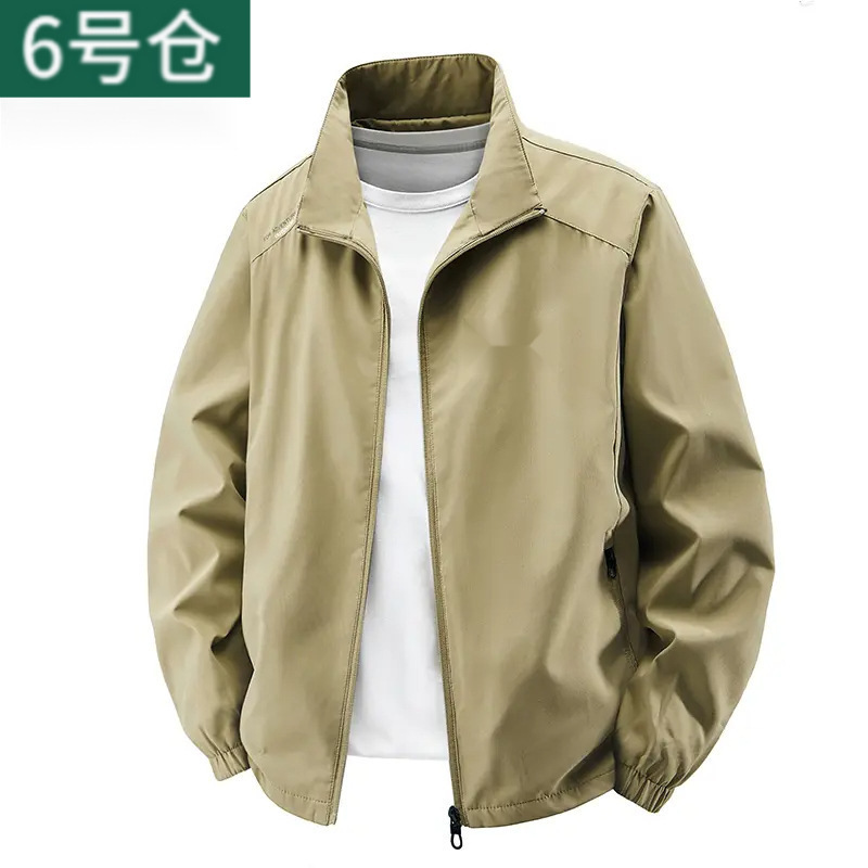 Jacket Coat Spring Casual Thin Large Size Loose Men's Large Size Stand Collar Jacket Versatile Top Jacket Coat Spring Casual Thin Large Size Loose Men's Large Size Stand Collar Jacket Versatile Top