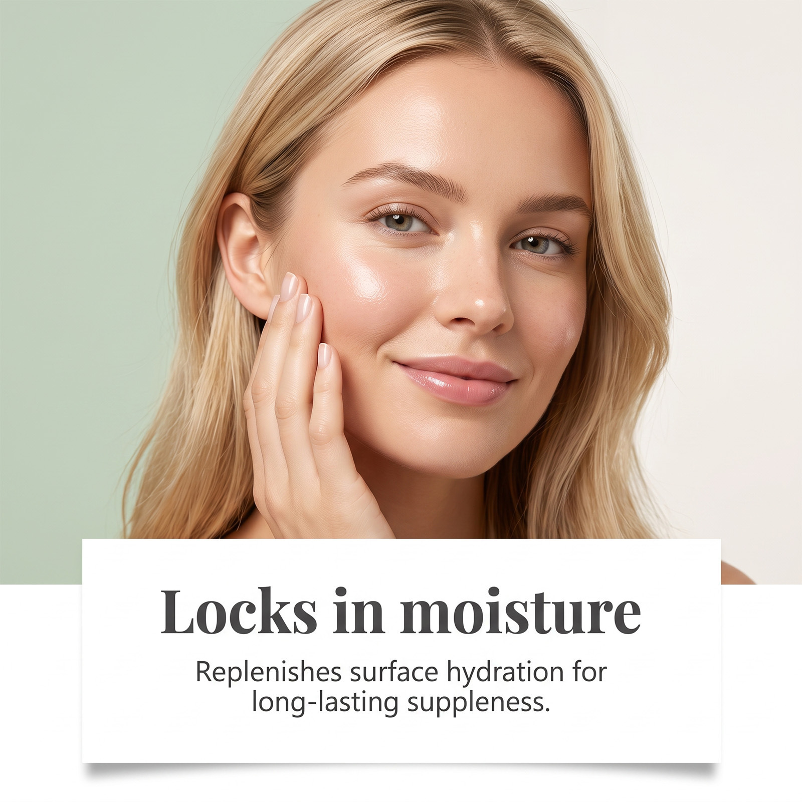 Moisture-supporting benefit of the facial exfoliating gel