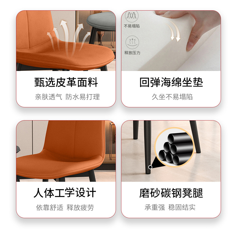 Sillas de comedor modernas simples sillas de lujo sillas de respaldo para el hogar sillas de mesa nórdicas sillas de café sillas relajantes taburetes de hotel