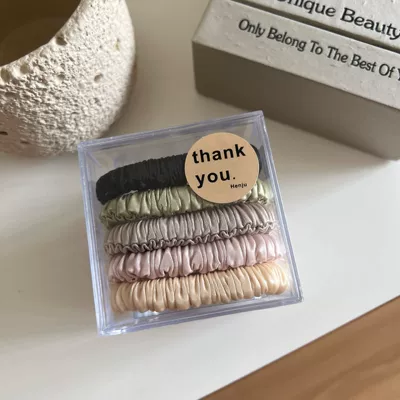 Korean High-Elastic Satin Pleated Saç üçün rezinlər - 2-color-series