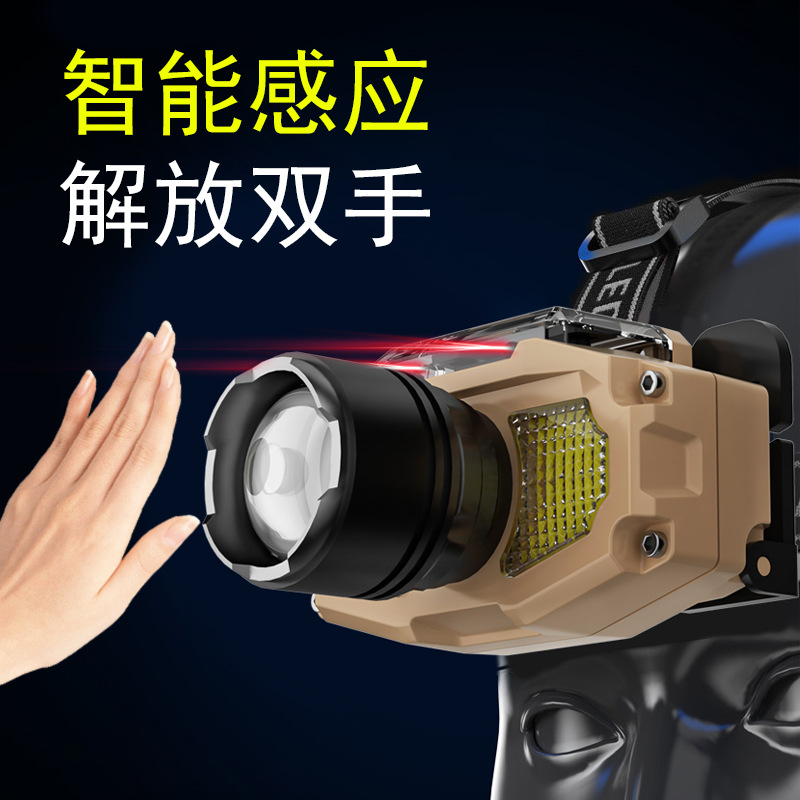 Transfronterizo nuevo faro multifuncional al aire libre impermeable brillante noche LUZ DE PESCA iluminación de emergencia luz de trabajo FARO portátil