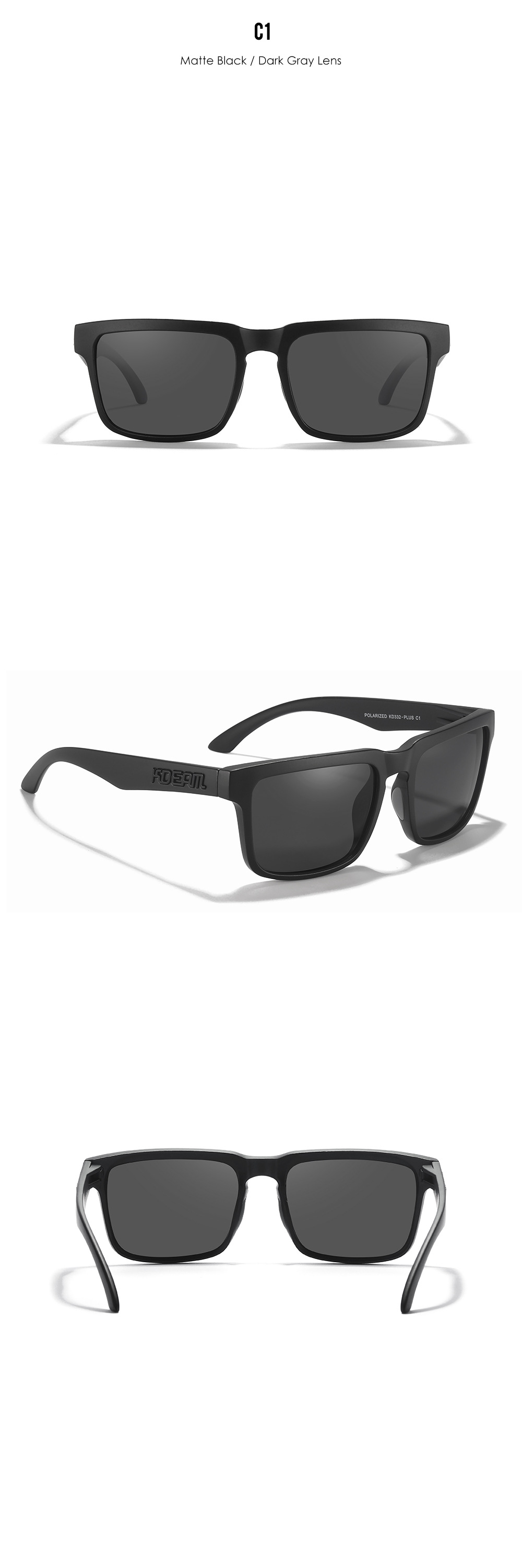 Casual Color Block Tac Square Full Frame Sports Sunglasses display picture 9