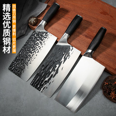 Black Color Wood Handle Steel Head Knife for Dual Use, Forged Kitchen Knife, Home Use Sharp Bone Cutting Knife, Slicing Pork Ribs Knife, Durable Slicing Knife