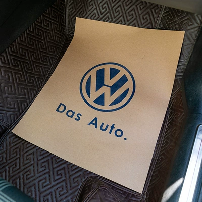 foot mat, foot pad paper, car: Universal Foot Pad - 100-blue-volkswagen-car-emblems-todays-super-low-price