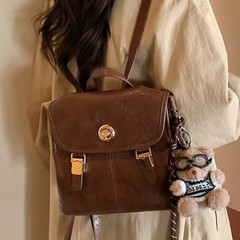 南风Chio2nd  薄暮流金双肩包包女士2025新款复古棕手提包小背包