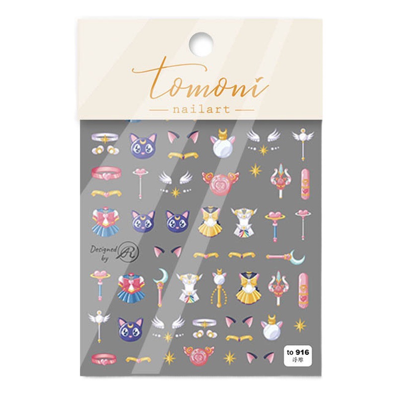 Relief pretty Girl Warrior traje de batalla pegatinas de uñas pretty Girl Water ICE Moon nail Jewelry pegatinas decorativas