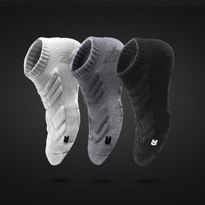 Running Socks Men's Short Socks Professional Sports Marathon Basketball Socks Thickened Towel Bottom Men's Boat Socks Sports Socks