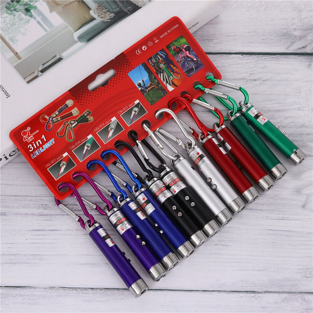 Мини-инфракрасный светодиодный фонарик с УФ-детектором банкнот, лампа-брелок «три в одном», оптовая продажа