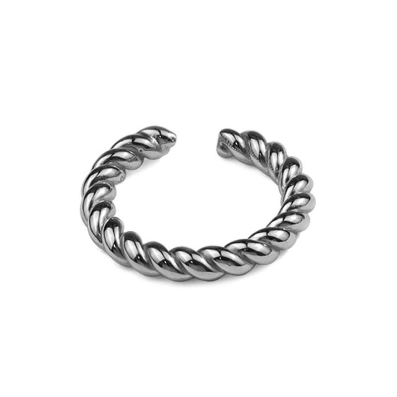 Korean Style Simple Twist Simple Bracelet Ring Female Ins Cold Style Fashion AllMatch Index Finger Ring Open Ornamentpicture7
