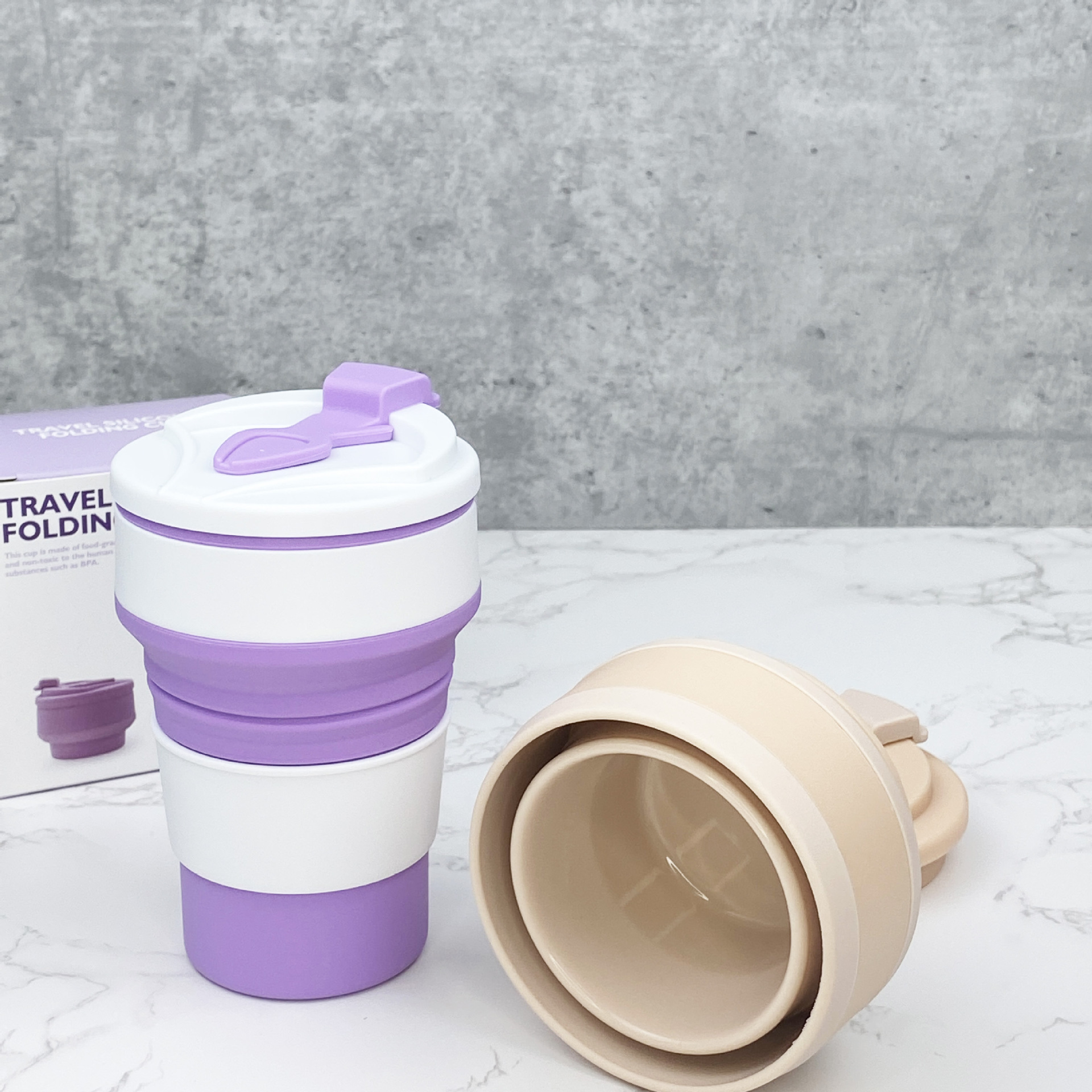 Taza de agua plegable de silicona acampar al aire libre portátil plegable taza de café taza de acompañamiento apariencia aislamiento taza deportiva de viaje