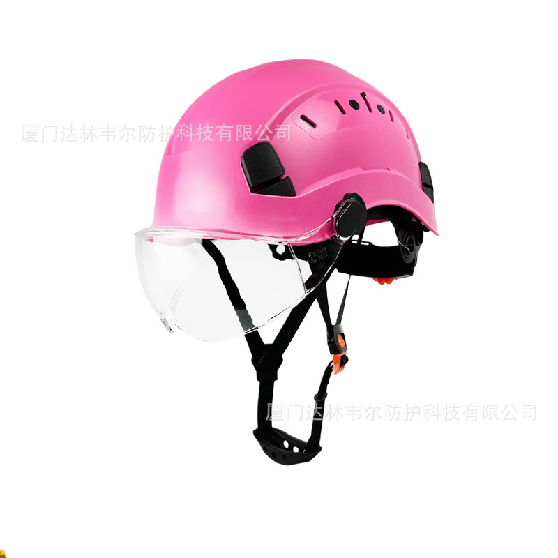 Casco de seguridad con gafas protectoras, ABS resistente, estándar nacional CE