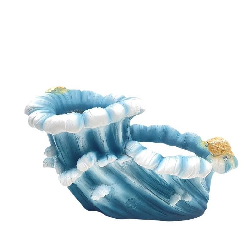 New Creative Succulent Flower Pots Shanghedao Home Gardening Wave Double-Layer Garden Succulent Platter Flower Pots 5