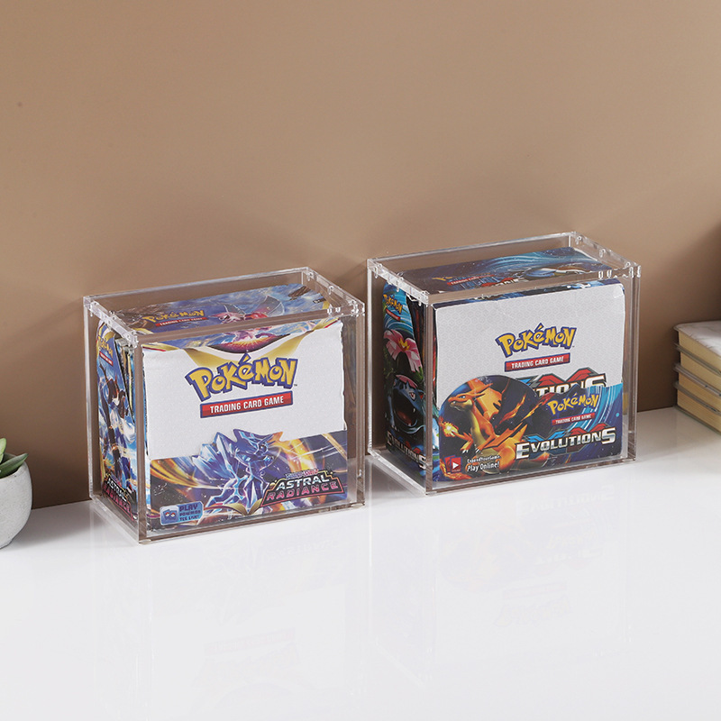 防塵積み重ね可能なアクリルフィギュアボックスディスプレイボックスポケモンゲームカード収納ボックス|undefined