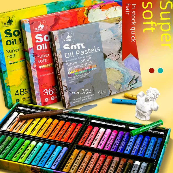 Golle Oil Pastels Super Soft Full Set 24/48 Boxed Tools Classic Macaron Wholesale Kidsren's DIY Heavy Color Sticks
